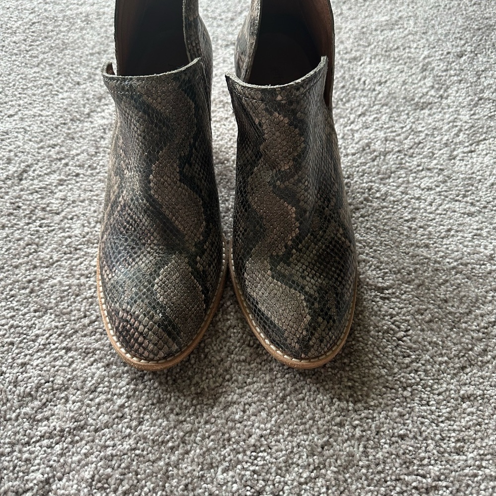 Jeffrey Campbell snakeskin booties